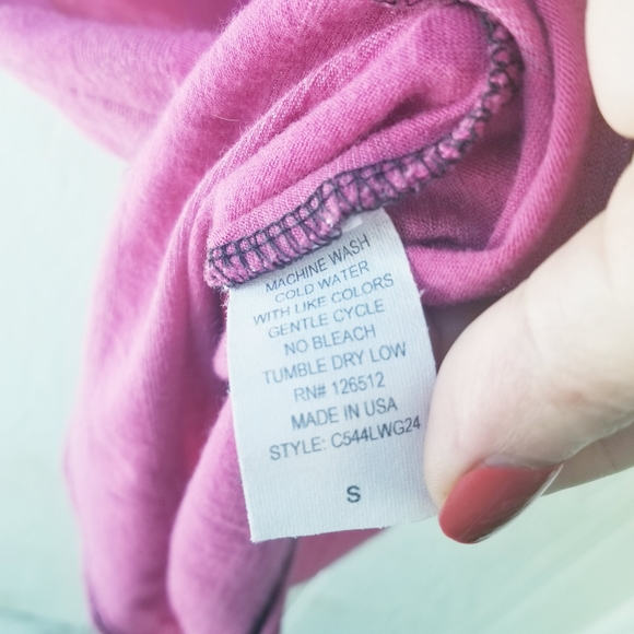 Crash and Burn Pink Top with black rhinestones Size S - Picture 11 of 12